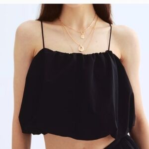 H&M Bubble Hem Cropped Tank